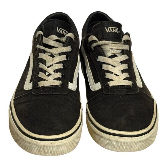 Vans Old Skool Black Canvas Low Top Sneakers Women's Size 9 Skate Classic Stripe - Picture 3 of 8